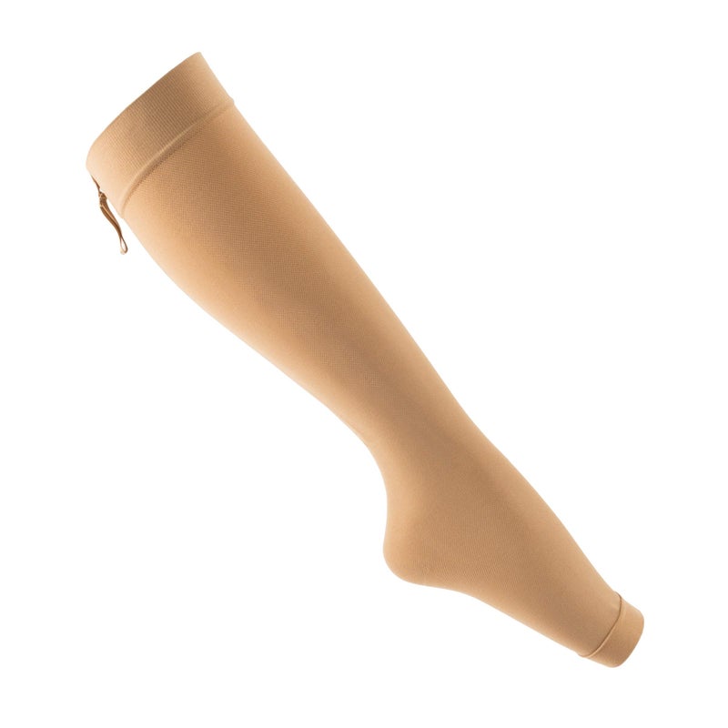 Bluestone Zipper Compression Sock 20-30mmhg for Men and Women- Therapeutic Open Toe Support Sleeve for Swelling, Circulation, Pregnancy by Bluestone (X-Large) - Image 2